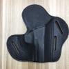 OWB (Outside of Waistband), Genuine Top Grain Leather,3 Slot Pancake Style Belt Holster, Open Muzzle, Black, Right Hand, Fit All 1911 view 2