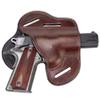 OWB (Outside of Waistband), Genuine Top Grain Leather,3 Slot Pancake Style Belt Holster, Open Muzzle, Black, Right Hand, Fit All 1911 view 4