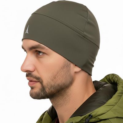 Helmet Liner Sweat Wicking Skull Cap Beanie. Ultimate Performance Moisture Wicking. Fits Under Helmets Khaki