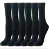 Amazon Essentials Women's Cotton Crew Socks, 6 Pairs, Black, 8-12 view 1