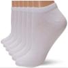 Amazon Essentials Women's Casual Low-Cut Socks, Lightweight, 6 Pairs, White, 8-12 view 1