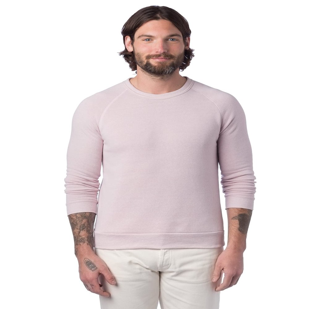 Alternative Men's Champ Fleece Sweatshirt, Eco Rose Quartz, XX-Large