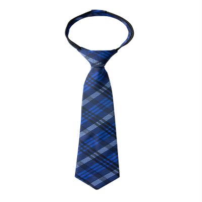 Spring Notion Boy's Plaid Woven Zipper Tie Navy Large