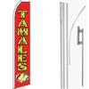 MWS Tamales Red/Yellow Swooper Flag & 16ft Flagpole Kit/Ground Spike view 1