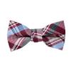 Spring Notion Boy's Tartan Plaid Woven Bow Tie Burgundy Small view 1