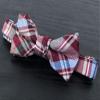 Spring Notion Boy's Tartan Plaid Woven Bow Tie Burgundy Small view 2