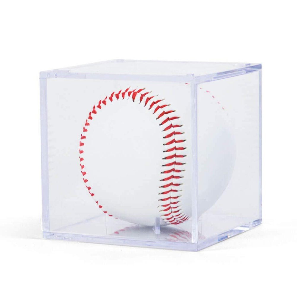 ChalkTalkSPORTS Square Acrylic Display Case | Baseball Holder | 3-Pack