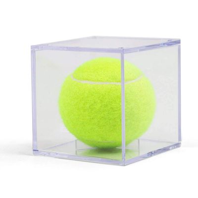 ChalkTalkSPORTS Square Acrylic Display Case | Tennis Ball Holder | Single