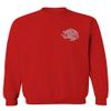 0081. Hecho En Mexico Mexican Flag Coat of Arms Escudo Mexicano 5 Mayo Men's Crewneck Sweatshirt (Red, Medium) view 2