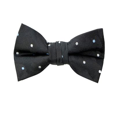 Spring Notion Boy's Dotted Camoflouge Woven Bow Tie Black Medium