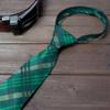 Spring Notion Boy's Plaid Woven Zipper Tie Green Large view 3