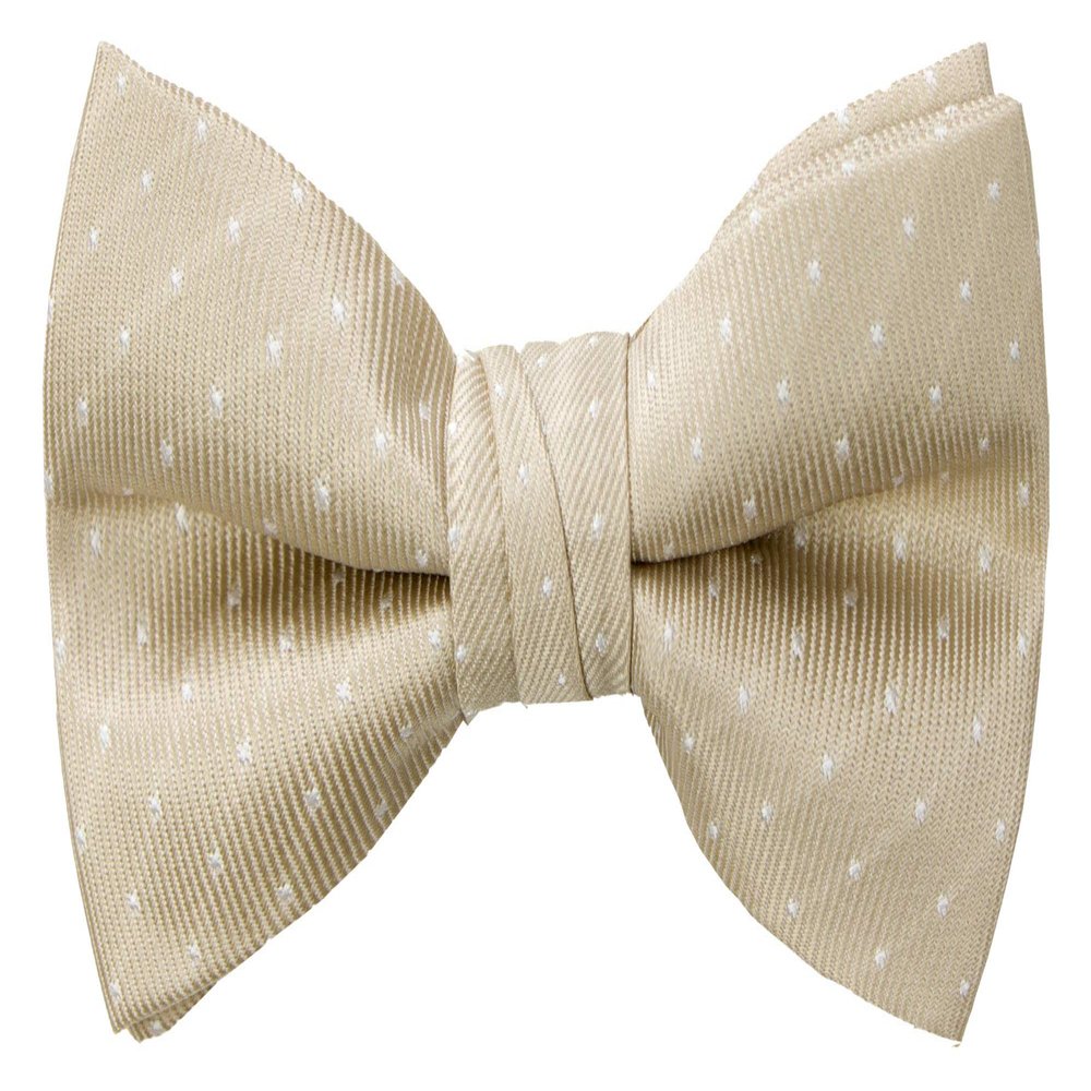 Spring Notion Boy's Dotted Woven Bow Tie Champagne Medium