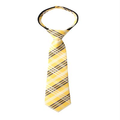 Spring Notion Boy's Plaid Woven Zipper Tie Yellow Small