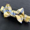 Spring Notion Boy's Tartan Plaid Woven Bow Tie Yellow Large view 2