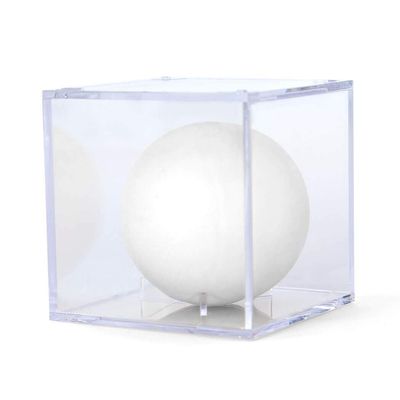 ChalkTalkSPORTS Square Acrylic Display Case | Guys Lacrosse Ball Holder | Single