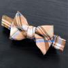 Spring Notion Boy's Tartan Plaid Woven Bow Tie Orange Small view 2