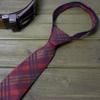 Spring Notion Boy's Plaid Woven Zipper Tie Red Small view 3