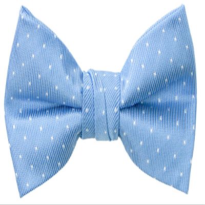 Spring Notion Boy's Dotted Woven Bow Tie Light Blue Large