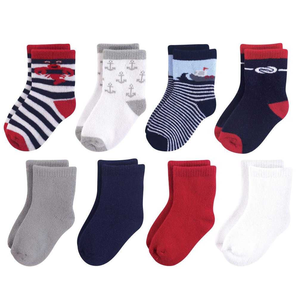 Luvable Friends Unisex Baby Fun Essential Socks, Lobster, 6-12 Months