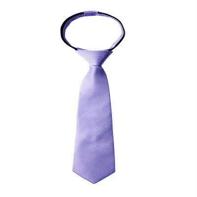 Spring Notion Boy's Textured Woven Zipper Tie Purple Large