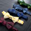 Spring Notion Boy's Plaid Woven Bow Tie Green X-Large view 3