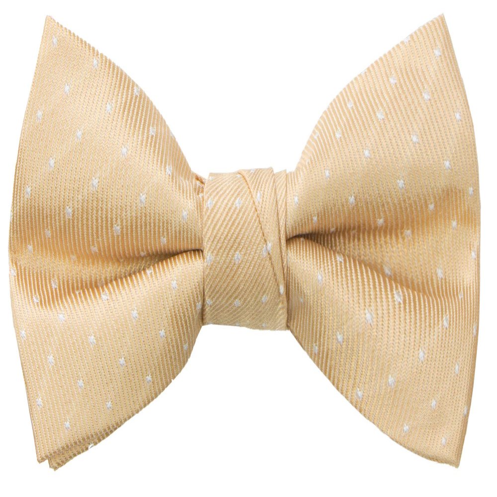 Spring Notion Boy's Dotted Woven Bow Tie Antique Gold X-Large