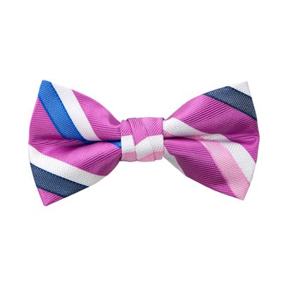 Spring Notion Boy's Striped Woven Bow Tie Pink Medium