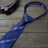 Spring Notion Boy's Plaid Woven Zipper Tie Navy Medium view 3
