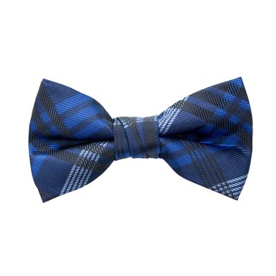 Spring Notion Boy's Plaid Woven Bow Tie Navy Large