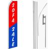 MWS Sofa Sale Red/White/Blue Swooper Flag & 16ft Flagpole Kit/Ground Spike view 1