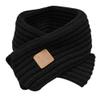 Mily Children Scarf Kids Winter Warm Knit Scarves Fashion Solid Color Boys Girls Cable Scarf Black view 1