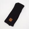 Mily Children Scarf Kids Winter Warm Knit Scarves Fashion Solid Color Boys Girls Cable Scarf Black view 3