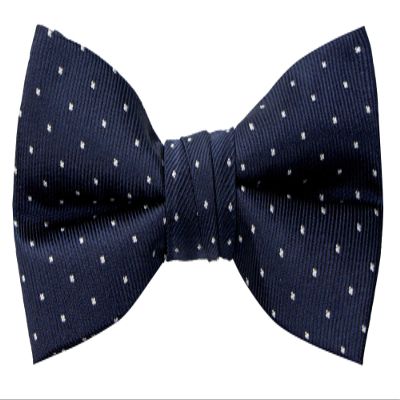Spring Notion Boy's Dotted Woven Bow Tie Navy Medium