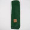 Mily Children Scarf Kids Winter Warm Knit Scarves Fashion Solid Color Boys Girls Cable Scarf Green view 2