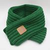 Mily Children Scarf Kids Winter Warm Knit Scarves Fashion Solid Color Boys Girls Cable Scarf Green view 3