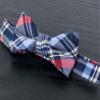 Spring Notion Boy's Tartan Plaid Woven Bow Tie Navy Large view 2