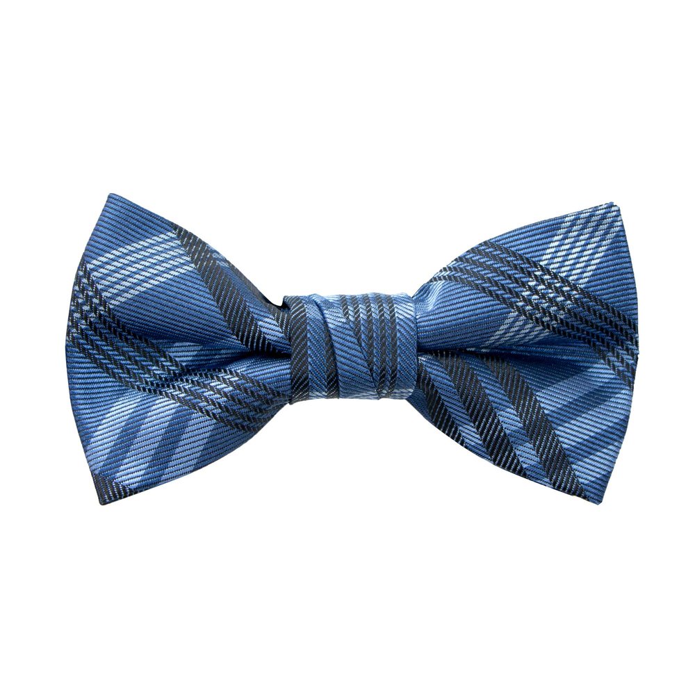 Spring Notion Boy's Plaid Woven Bow Tie Blue Medium