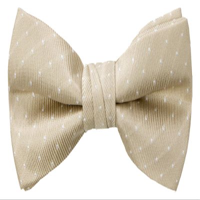 Spring Notion Boy's Dotted Woven Bow Tie Champagne X-Large