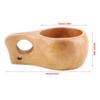 Fdit Wooden Tea Coffee Cup Portable Outdoor Wood Drinks Lightweight Hardwood Drinking Mug Handle(#2) view 2