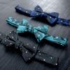 Spring Notion Boy's Dotted Camoflouge Woven Bow Tie Navy X-Large view 4