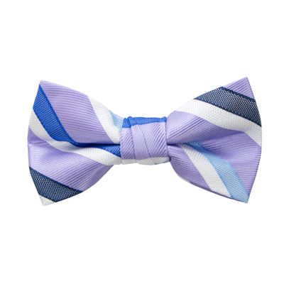 Spring Notion Boy's Striped Woven Bow Tie Lilac Medium