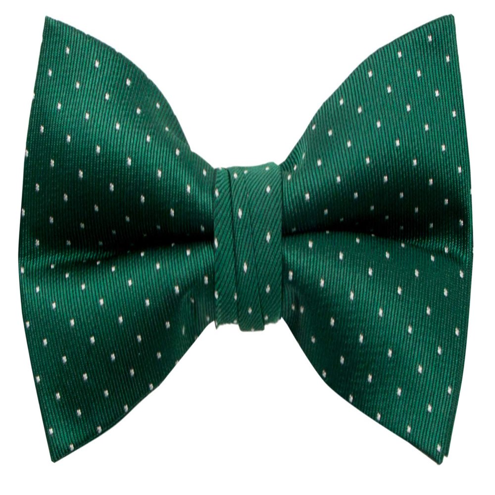 Spring Notion Boy's Dotted Woven Bow Tie Emerald X-Large