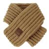 Aisi Mily Children Scarf Kids Winter Warm Knit Scarves Fashion Solid Color Boys Girls Cable Scarf Coffee view 1