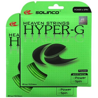 2 Packs of Solinco Hyper-G 16 g 1.30 mm Tennis String