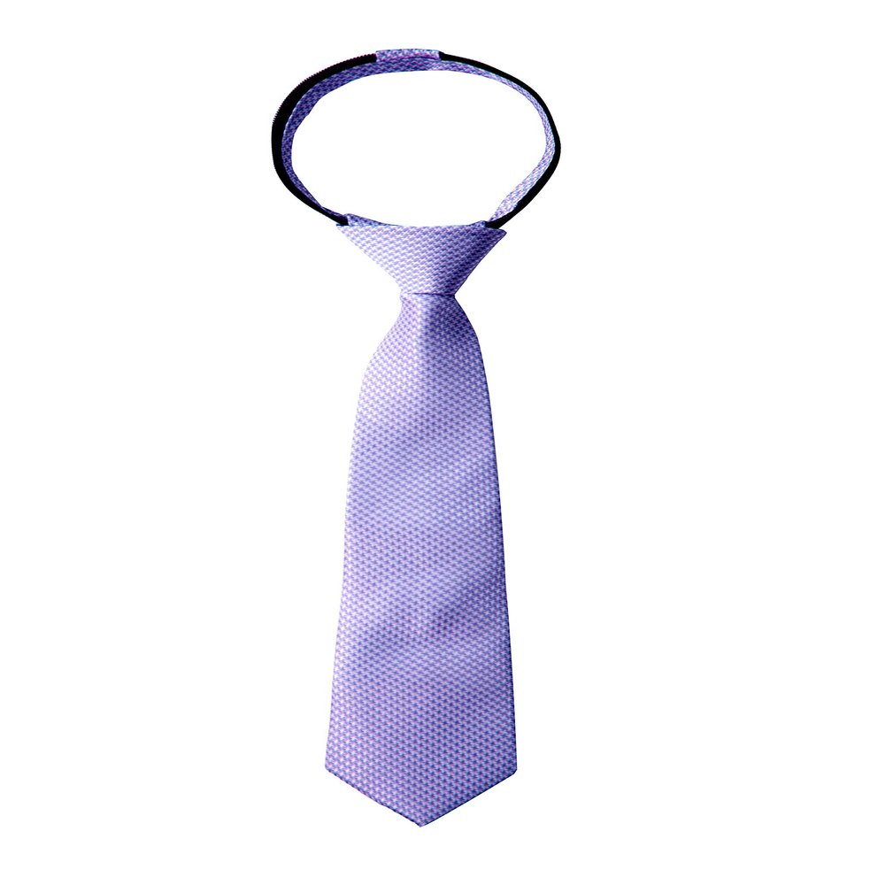 Spring Notion Boy's Textured Woven Zipper Tie Purple Medium