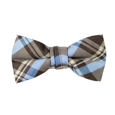 Spring Notion Boy's Tartan Plaid Woven Bow Tie Brown Large