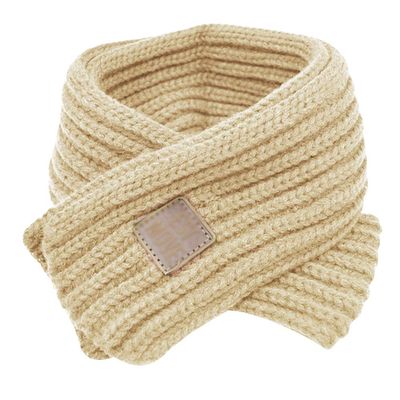 Mily Children Scarf Kids Winter Warm Knit Scarves Fashion Solid Color Boys Girls Cable Scarf Beige