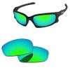 PapaViva Replacement Lenses for Oakley Split Jacket OO9099 61mm/Wind Jacket 61mm/Split Jacket Asian Fit 61mm Sunglass Emerald Green Pro+ Anti-reflective Polarized view 1