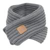 Mily Children Scarf Kids Winter Warm Knit Scarves Fashion Solid Color Boys Girls Cable Scarf Gray view 1