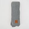 Mily Children Scarf Kids Winter Warm Knit Scarves Fashion Solid Color Boys Girls Cable Scarf Gray view 2